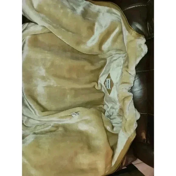 Fitzwright 2XL Tan Leather Jacket with Faux Fur Lining - Picture 5 of 8
